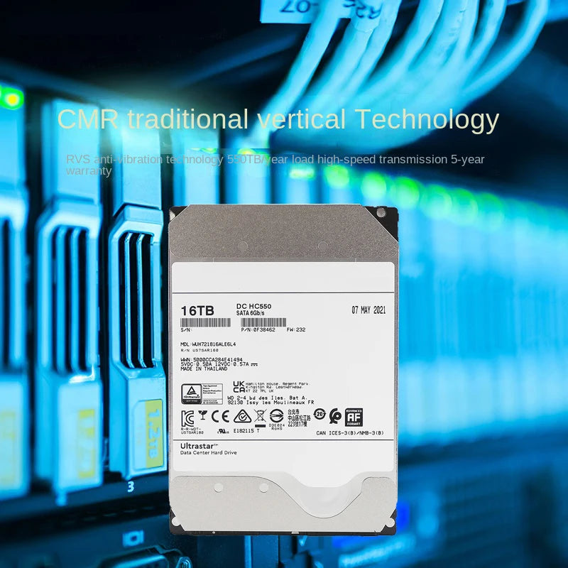DC HC550 16TB 18TB  3.5 HDD SATA 7200RPM SATA 6Gb/s 512M Helium Sealed Enterprise 3.5&quot Hard Drive WUH721816ALE6L4