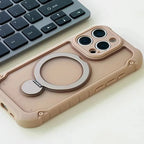 for Magsafe 360° Rotation Metal Stand Phone Case for iPhone 17 12 13 16 Pro Max 17 Pro 14 15 Plus Airbag Shockproof  Matte Cover
