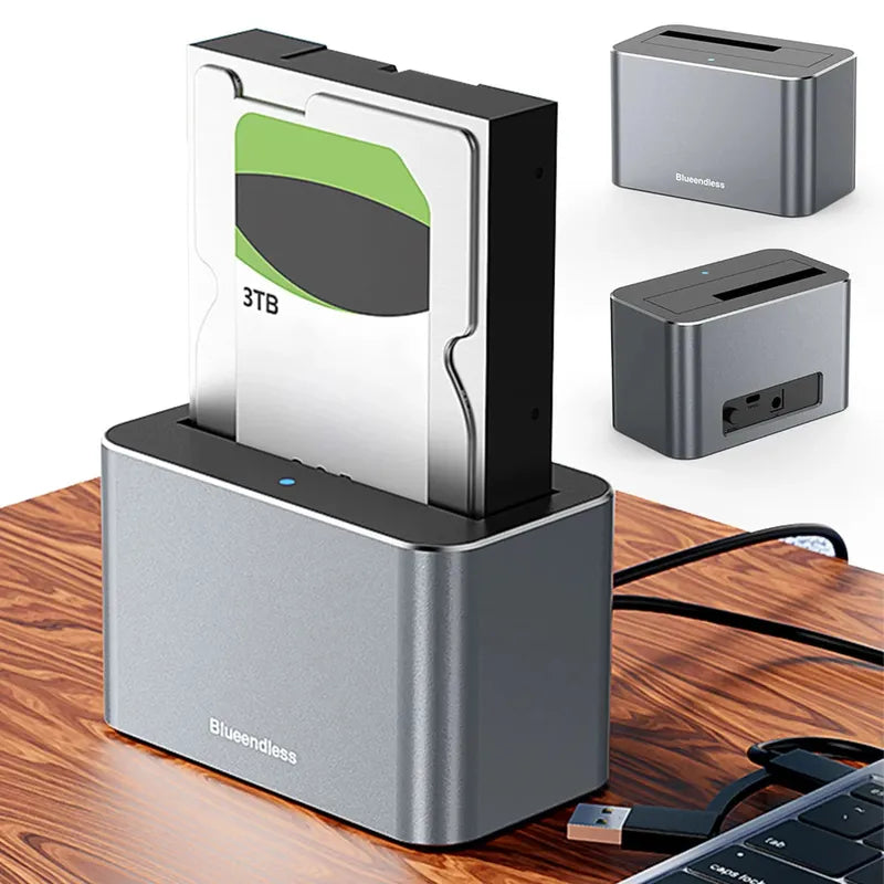 Hard Drive Dock 2.5 3.5 Inch SATA HDD SSD Reader 5Gbps USB External Disk Box Enclosure Case for 2.5/3.5 Inch SATA/SAS HDD SSD
