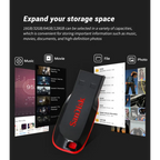 SanDisk USB2.0 FAT32 Cruzer CZ50 Flash Drive Compact Encrypted Flash Memory Stick USB2.0 PenDrive for Desktop Laptop