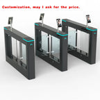 custom.Office Building Face Recognition Access Control Pedestrian Barrier Black Swing Turnstile Gate
