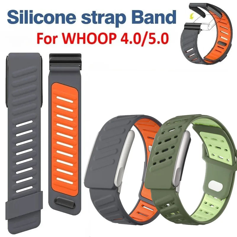Compatible for Whoop 4.0/Whoop 5.0/MG Sportflex Wrist Band Soft-Touch Silicone Waterproof and Sweatproof Replacement Band