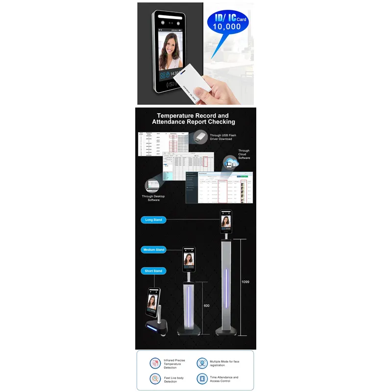 Face Recognition Facial Identification Access Control Pedestrian Swing Gates Time Attendance System