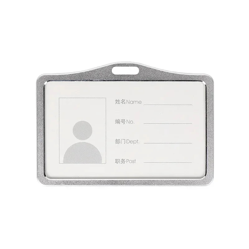Aluminum Alloy Card Cover Case Women Men Work Name Bank ID Card Holders Business Badge Case Credit Card Badge Case Bag Pouch