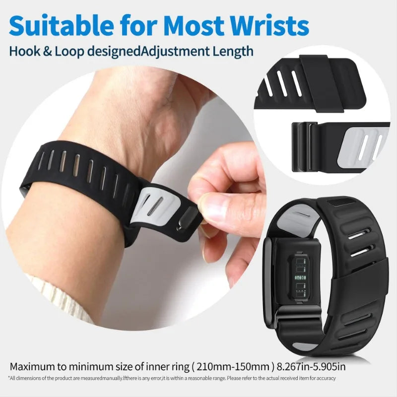 Compatible for Whoop 4.0/Whoop 5.0/MG Sportflex Wrist Band Soft-Touch Silicone Waterproof and Sweatproof Replacement Band