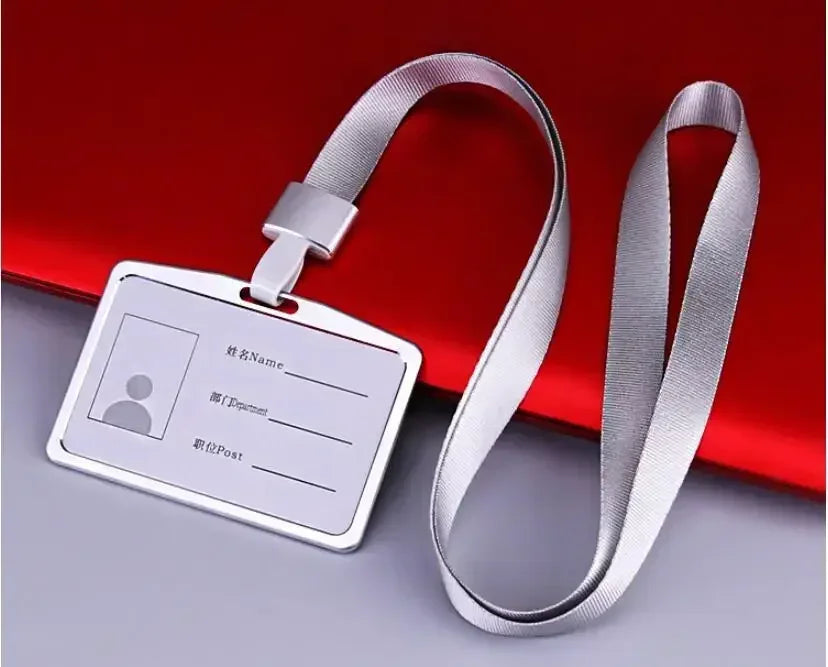 Aluminum Alloy Card Cover Case Women Men Work Name Bank ID Card Holders Business Badge Case Credit Card Badge Case Bag Pouch