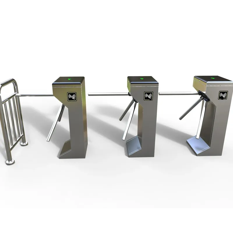 Vertical Barrier Gate Access Control Scanning QR Code Tripod Turnstile Gate with Face Recognition