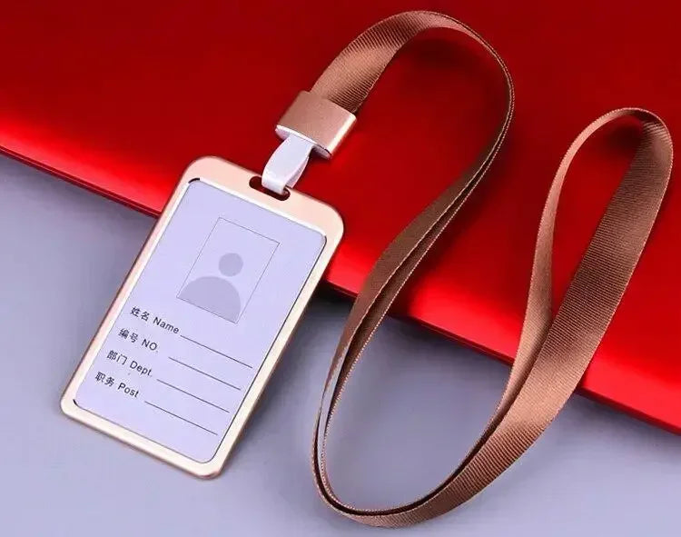 Aluminum Alloy Card Cover Case Women Men Work Name Bank ID Card Holders Business Badge Case Credit Card Badge Case Bag Pouch