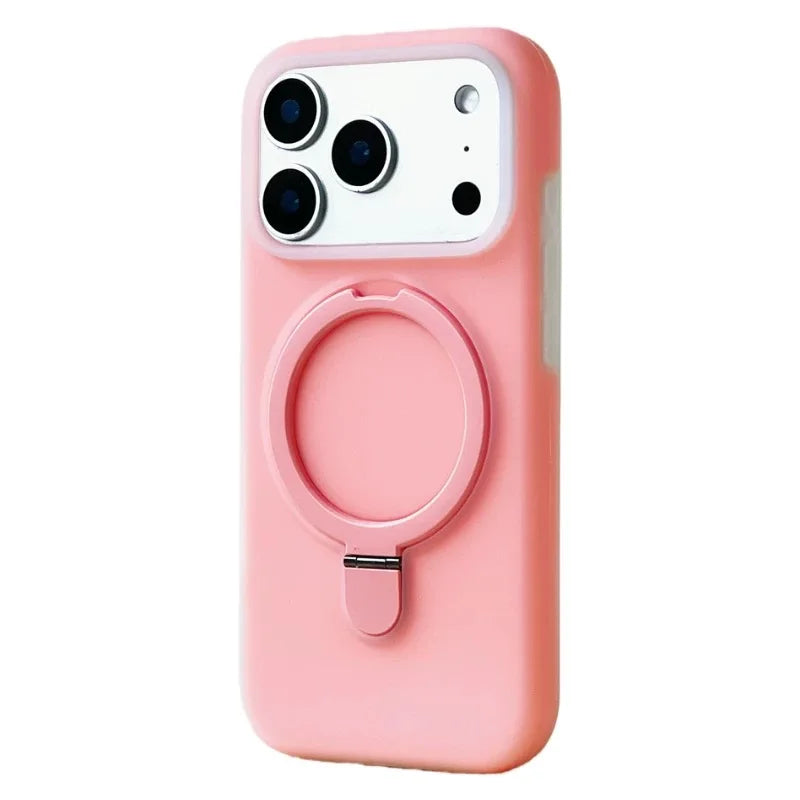 Luxury Liquid Silicone Stand Ring Holder Magnetic For Magsafe Case For iPhone 17  Pro Max Air 16 15 14 13 Skin friendly Cover