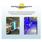 Safety Smart Swing Barrier Turnstile Access Control Security Swing Gate Turnstile for Gym