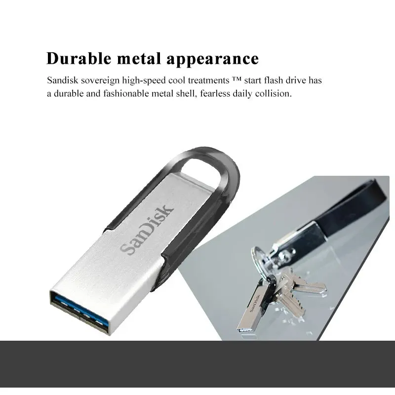 Original SanDisk Ultra Flair CZ73 USB 3.0 Flash Drive 32GB 64GB Memory Stick 128GB 256GB 16GB USB Pen Drive U Disk For Computer