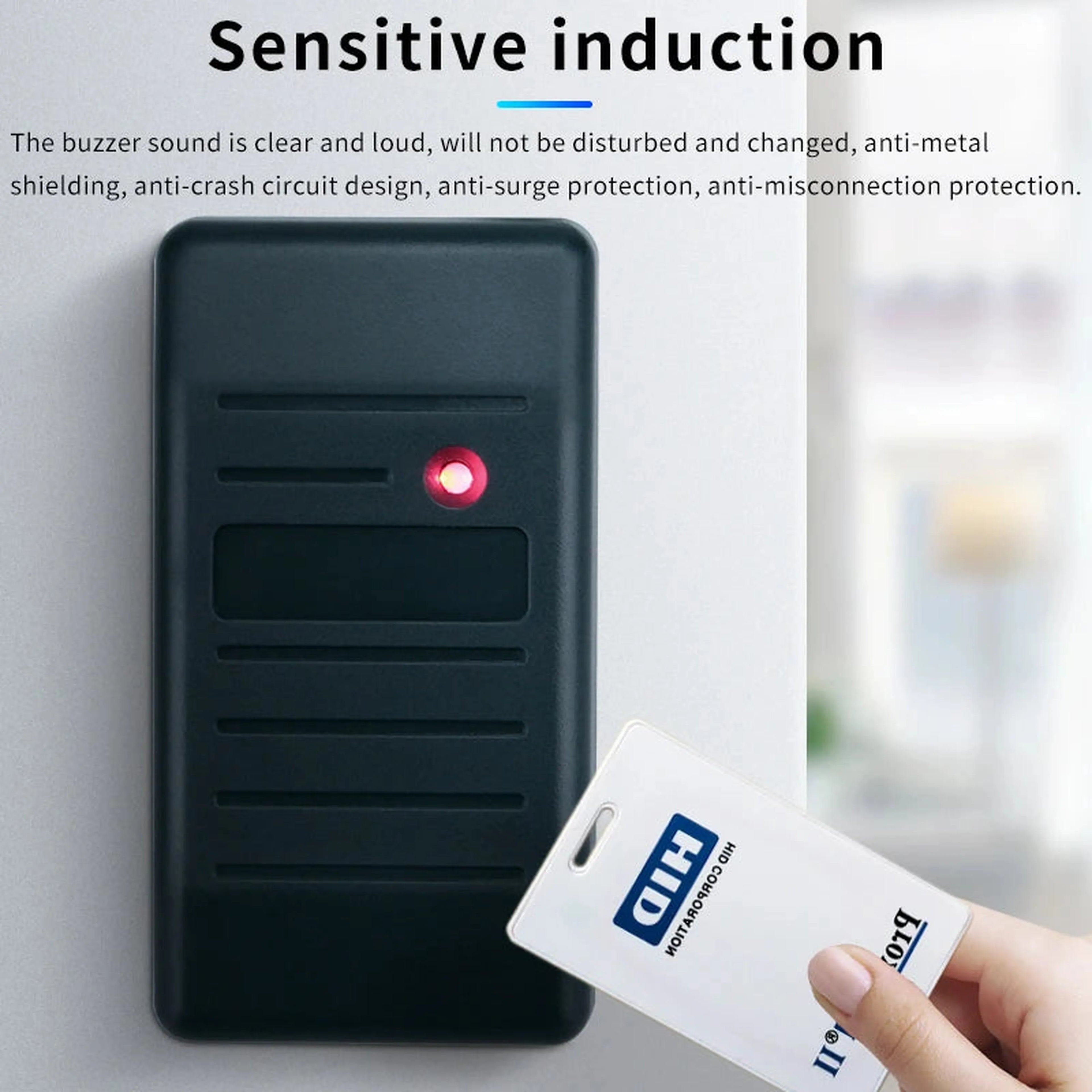 Outdoor Waterproof RFHID Card Reader 125KHZ Wiegand 26-37 Adaptive Format Output RS485 RS232 TTL Level Communication small hid