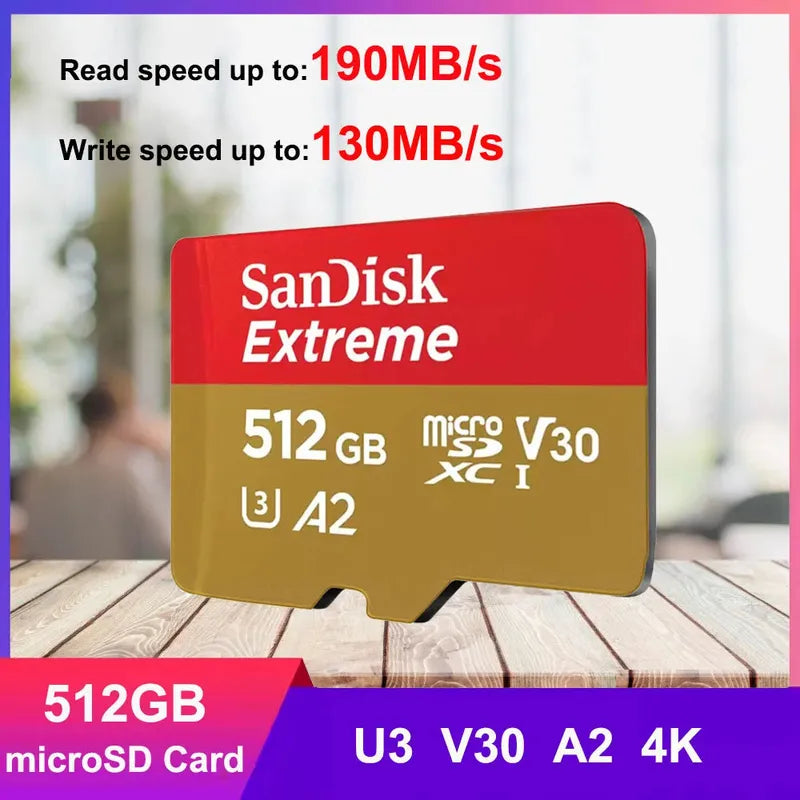 SanDisk Extreme microSDHC microSDXC UHS-I Cards 4K UHD and Full HD video UHS Speed Class 3 (U3) and Video Speed Class 30 (V30)