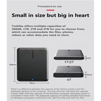 LS Toshiba A5 Series Small Black Portable Hard Drive, High-Speed USB 3.2 Gen1, 500GB/1TB/2TB Compatible With Mac