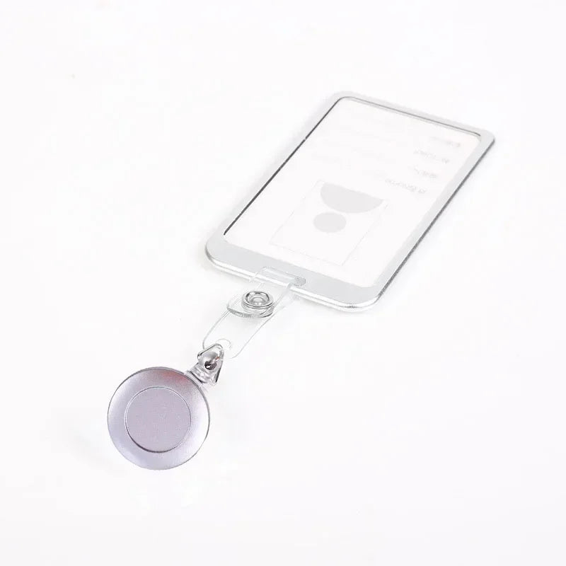 Aluminum Alloy Card Cover Case Women Men Work Name Bank ID Card Holders Business Badge Case Credit Card Badge Case Bag Pouch