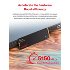 SanDisk Extreme SSD M.2 NVME PCle Gen4.0 500GB1TB2TB Sequential Read speed up to5150MB/s M.2 2280 PCIe Gen3x4Solid State Drive
