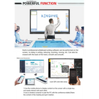 Factory price 86 inches tempered glass large size classroom school digital touch screen interactive digital whiteboard