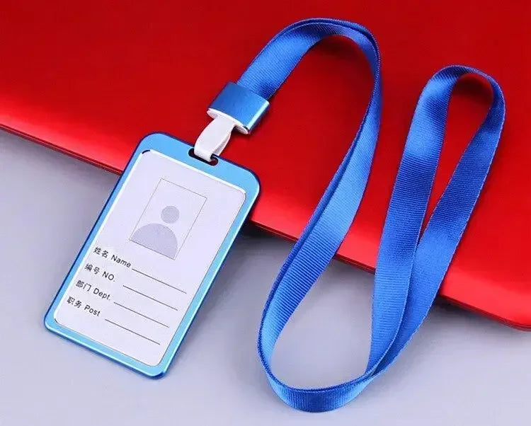 Aluminum Alloy Card Cover Case Women Men Work Name Bank ID Card Holders Business Badge Case Credit Card Badge Case Bag Pouch