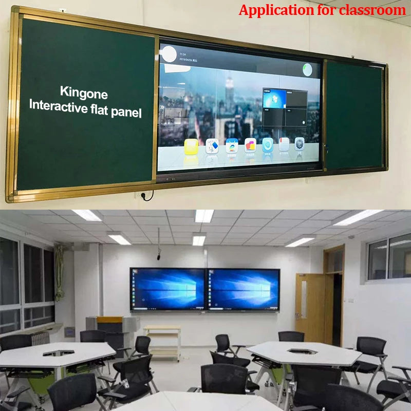 Factory price 86 inches tempered glass large size classroom school digital touch screen interactive digital whiteboard