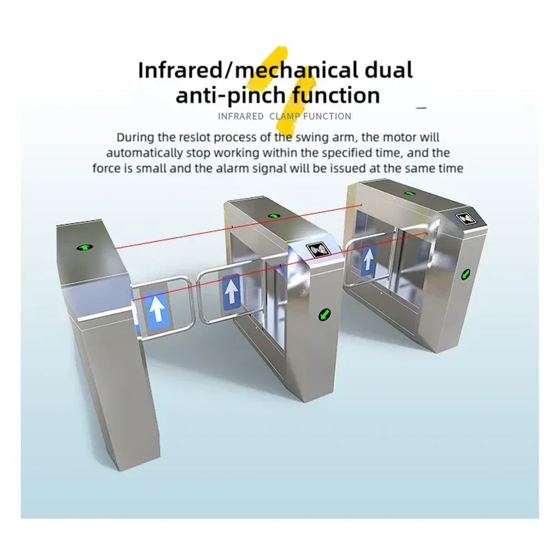 Safety Smart Swing Barrier Turnstile Access Control Security Swing Gate Turnstile for Gym