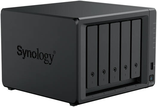 Synology DiskStation DS1525+ NAS Enclosure, AMD Ryzen V1500B, 8GB RAM, 5 Drive Bays, 3.5" SATA HDD, 2.5" SATA SSD & M.2 2280 NVMe SSD Support | DS1525+