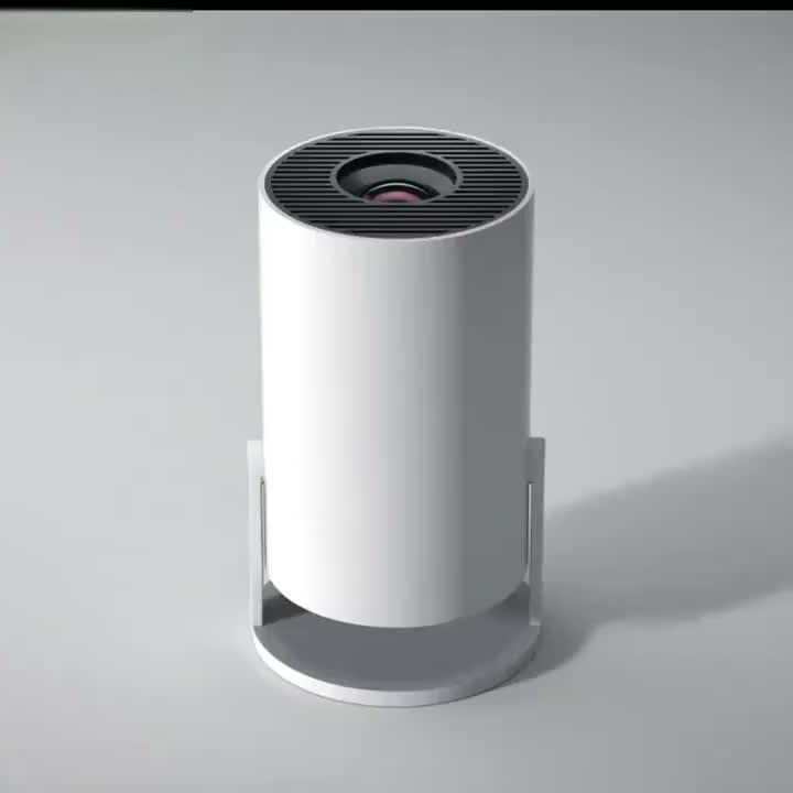 Portable Projector HY600 with Android 11 | 4K/1080P Full HD, Automatic Keystone Correction, 290 Lumens Brightness, Compatible with Laptops/PCs/Smartphones/USB, EU Plug