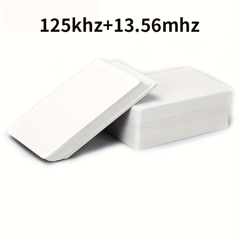 5/10/20Pack 125khz+13.56mhz Cards, TK4100+F08 Dual Frequency RFID Combo Card, White Blank Printable RFID NFC Cards for Access Control, Two Chips in One Card