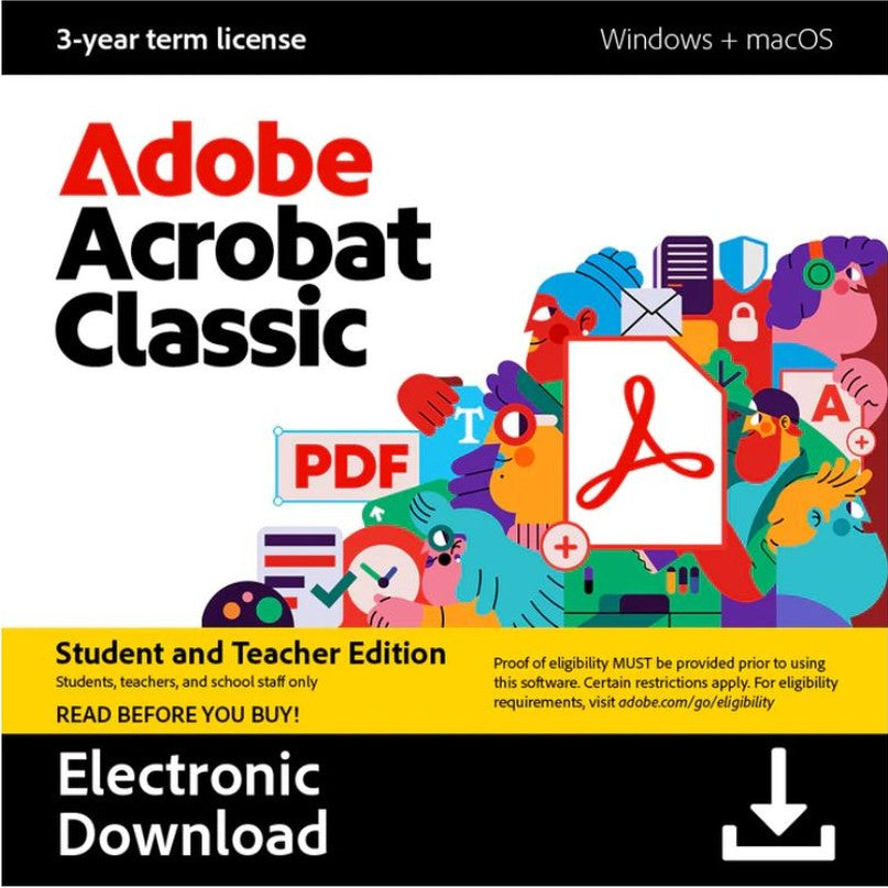 Adobe Acrobat Classic 3 Years Student Teacher Edition
