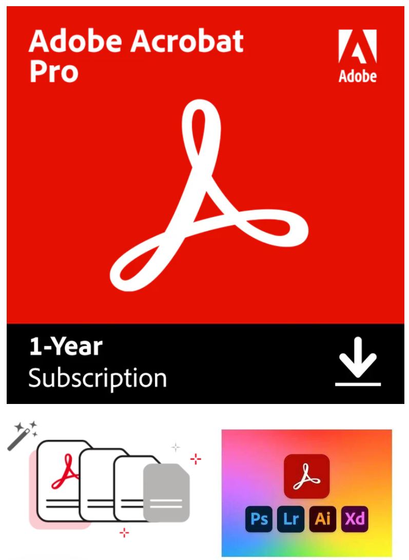 Adobe Acrobat Pro 1 Year Sub
