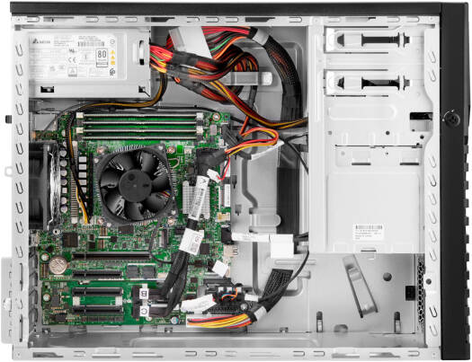 HPE ProLiant ML30 Gen11 Server, Intel Xeon E-2414, 32GB RAM, 2TB HDD, Ethernet 1-Gb Adapter with 4 Ports, Intel VROC SATA Software RAID, 350 W Power Supply | P71385-425