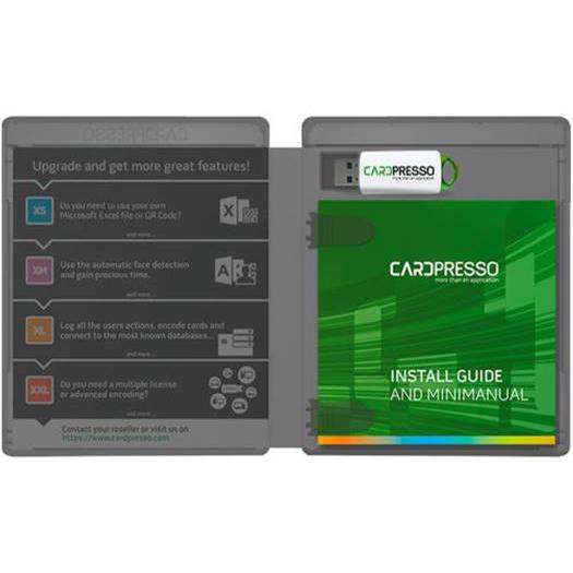 Cardpresso XXS ID Card Software, Magnetic Stripe Encoding, Print 1D Barcodes, USB Dongle | Cardpresso XXS