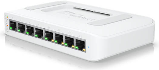 Ubiquiti Networks UniFi Lite 8-Port Gigabit PoE+ Compliant Managed Switch, 52W Power Budget, 8 Gb/s Switching, 4 x PoE+, 8 x Gigabit ETH, Supports UniFi Network Controller, White | USW-Lite-8-PoE