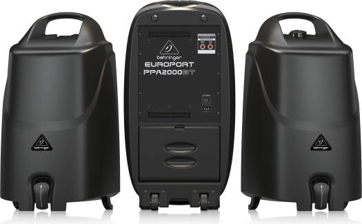 Behringer Ultra-Compact 2000W 8-Channel Portable PA System with Bluetooth Wireless Technology, Wireless Microphone Option, Klark Teknik Multi-FX Processor & FBQ Feedback Detection | PPA2000BT