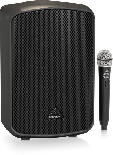 Behringer Europort MPA200BT Portable Bluetooth PA Speaker, 200W Class D Power, Built In Rechargeable Battery, 20 Hour Playtime, 4 Channel Mixer & Wireless ULM Mic Included | MPA200BT
