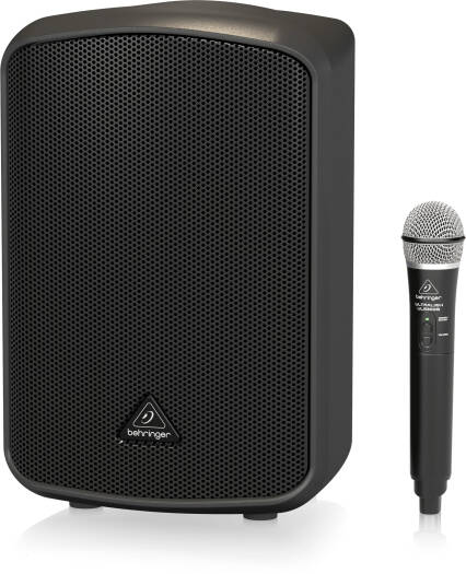 Behringer Europort MPA200BT Portable Bluetooth PA Speaker, 200W Class D Power, Built In Rechargeable Battery, 20 Hour Playtime, 4 Channel Mixer & Wireless ULM Mic Included | MPA200BT