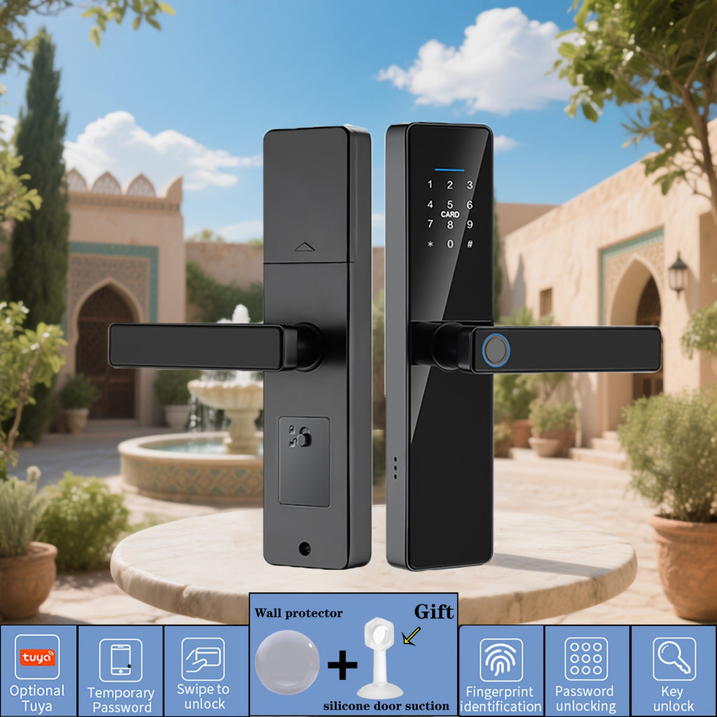 Home Electronic Password Fingerprint Door Lock - Keyless Entry Door Lock, Easy Installation, Compatible with Tuya App Smart Door Lock, Digital Electronic Password Door Lock