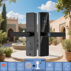 Home Electronic Password Fingerprint Door Lock - Keyless Entry Door Lock, Easy Installation, Compatible with Tuya App Smart Door Lock, Digital Electronic Password Door Lock