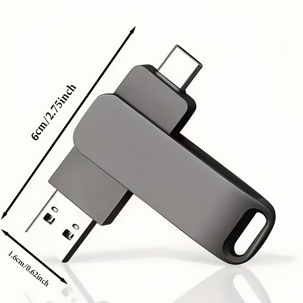 Ultra Fast Dual Interface USB Flash Drive - Type-C&Usb 2.0, Compatible with Mobile Phones And Computers, High-Speed Data Transfer, Lightweight And Portable, Suitable for Business, Office And Entertainment, with Capacities of