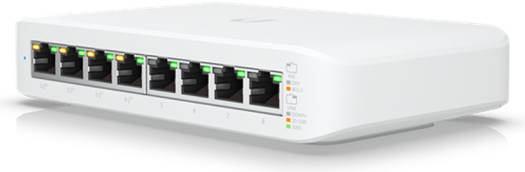 Ubiquiti Networks UniFi Lite 8-Port Gigabit PoE+ Compliant Managed Switch, 52W Power Budget, 8 Gb/s Switching, 4 x PoE+, 8 x Gigabit ETH, Supports UniFi Network Controller, White | USW-Lite-8-PoE