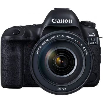Canon EOS 5D DSLR Camera, Mark IV 24-105mm F/4L IS II USM Lens - 30.4MP, Built-In Wi-Fi, Black | EOS 5D