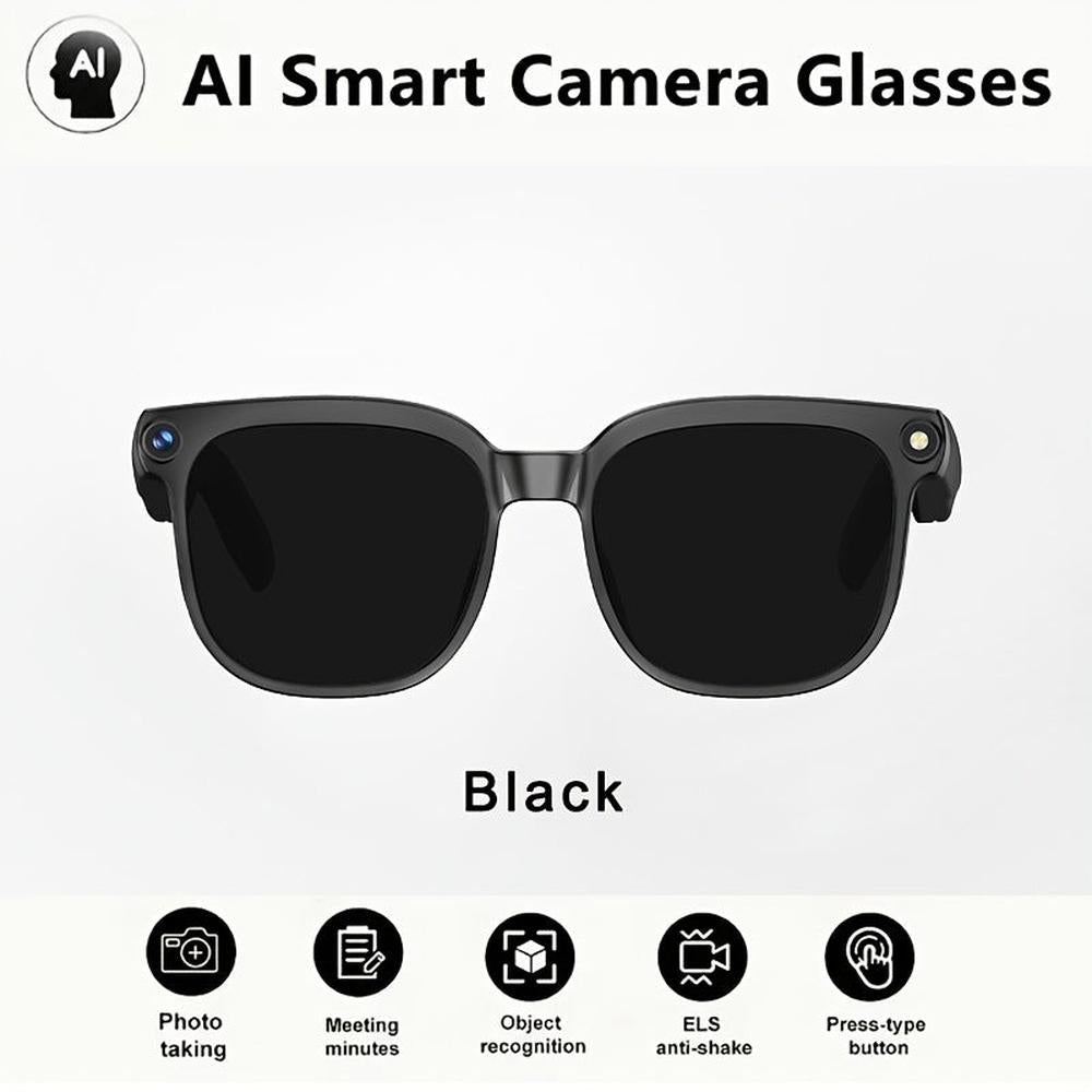 Valentine's Day Gift, 2026 New AI Call Glasses, 4K Camera Glasses, Decorative Glasses, Party Glasses, TR90 Frame Smart Glasses, Equipped with ChatGPT Technology, 1080P HD Video Bluetooth Call/Multilingual Translation Glasses/