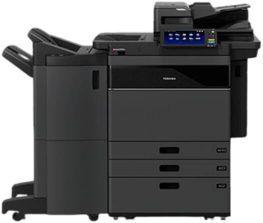 Toshiba e-Studio6526AC Colour Multifunction Printer, Up to 65 PPM Print Speed, 10.1" LCD Colour Touch-Screen, 600x600 DPI Colour Resolution, 3520 Max Paper Sheets Capacity, Black | e-Studio6526AC