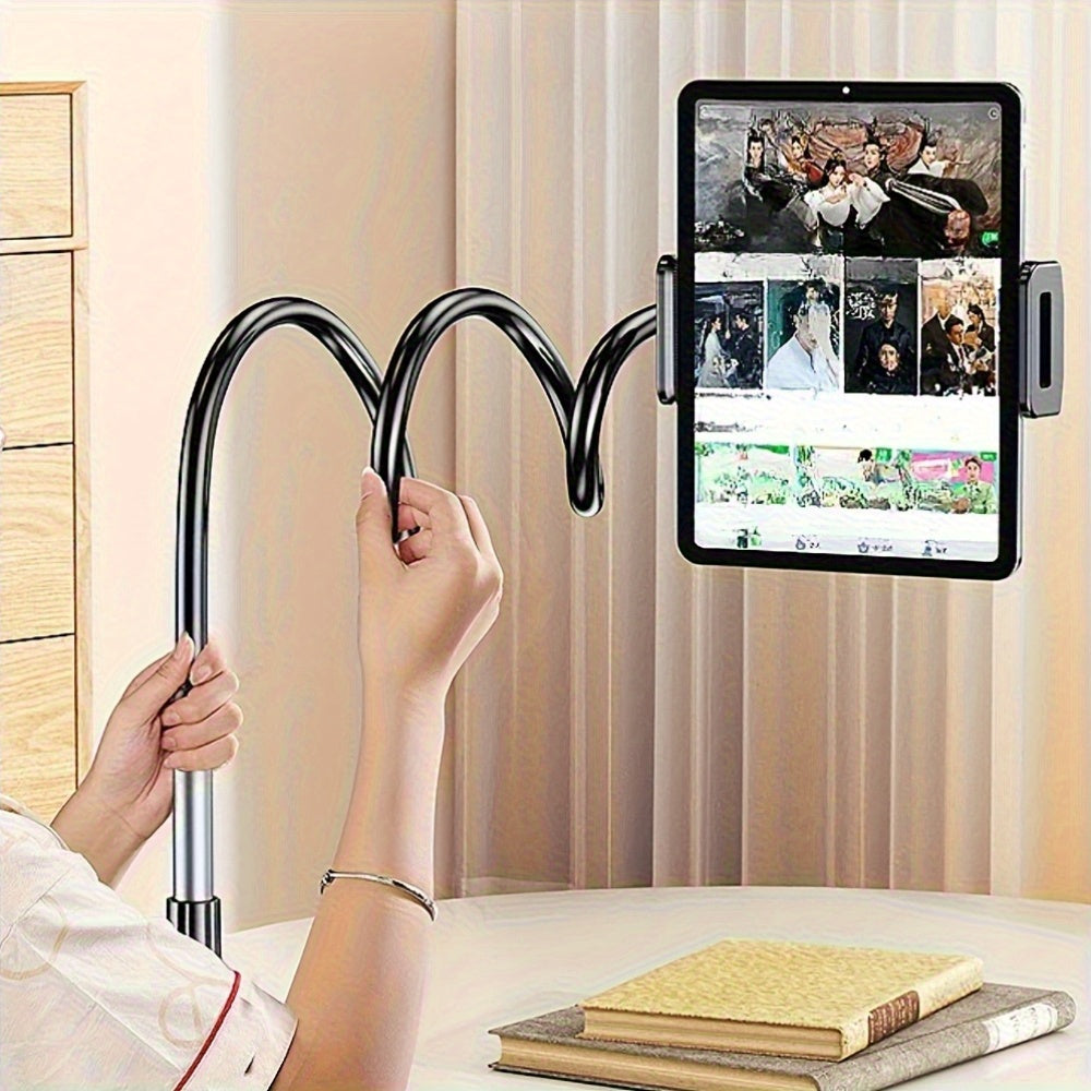 A Tablet And Phone Stand with a Thicker Flexible Gooseneck, Suitable for Beds, Headboards, Desks, Tabletops, Sofas, Recliners, And Compatible with Ipad Mini, Pro, Air, Kindle, Switch, Galaxy Tabs Devices, Perfect As a Christm