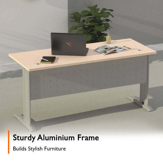 Mahmayi Stazion 1210 Office Desk, Modern Design Desks For Computer Workstation, 75 cm Hight, Lockable Privacy, Durable Quality, Cable Management Box, Oak | SZ-1210-OK