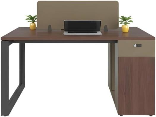 Neo Front DG-DW1001 Workstation 1 Meter, 2-Seater Face-to-Face Office Workstation with Partition & Flexible Drawer, Double Work Desk for Office, 1000x1000x750mm | DG-DW1001