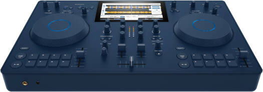 AlphaTheta OMNIS DUO Portable Battery Powered DJ System 2 Deck Mixer, 7″ Touchscreen, Wi Fi & Bluetooth DJ Streaming, Blue | Omnis-Duo