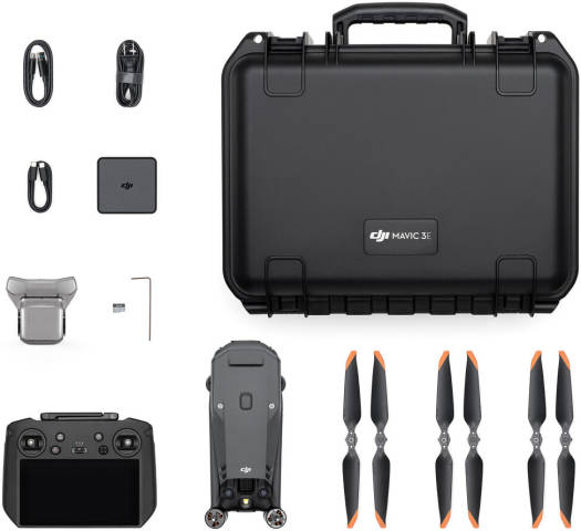 DJI Mavic 3 Enterprise Drone, Compact and Portable, 4/3 CMOS Wide Camera, 56x Hybrid Zoom, 45-min Max Flight Time , DJI O3 Enterprise Transmission, Automatic Return to Home, Gray | Mavic 3E