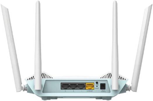 D-Link Eagle Pro AI AX1500 Smart Router, AI Based Mesh, Wi-Fi 6, Traffic Optimisers, Up to 1201Mbps (5GHz) / 300Mbps (2.4GHz) Speeds, WPA3 Wireless Security, MU MIMO, Pack of 100, White | R15-100-Pack