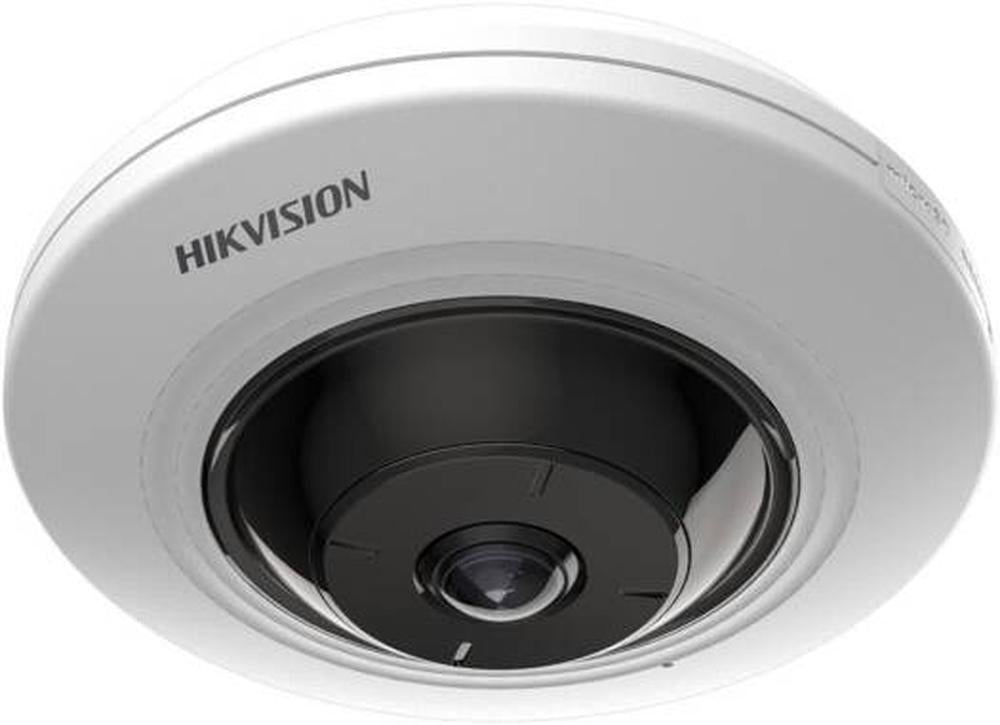 Hikvision DS-2CD2955G0-IS(U) 5MP Fixed Fisheye Network Camera, 1/2.7" Progressive Scan CMOS Sensor, IR Cut Filter Day & Night, Fixed Focal Lens, 1.05 mm Lens Type, White | DS-2CD2955G0-ISU(1.05mm