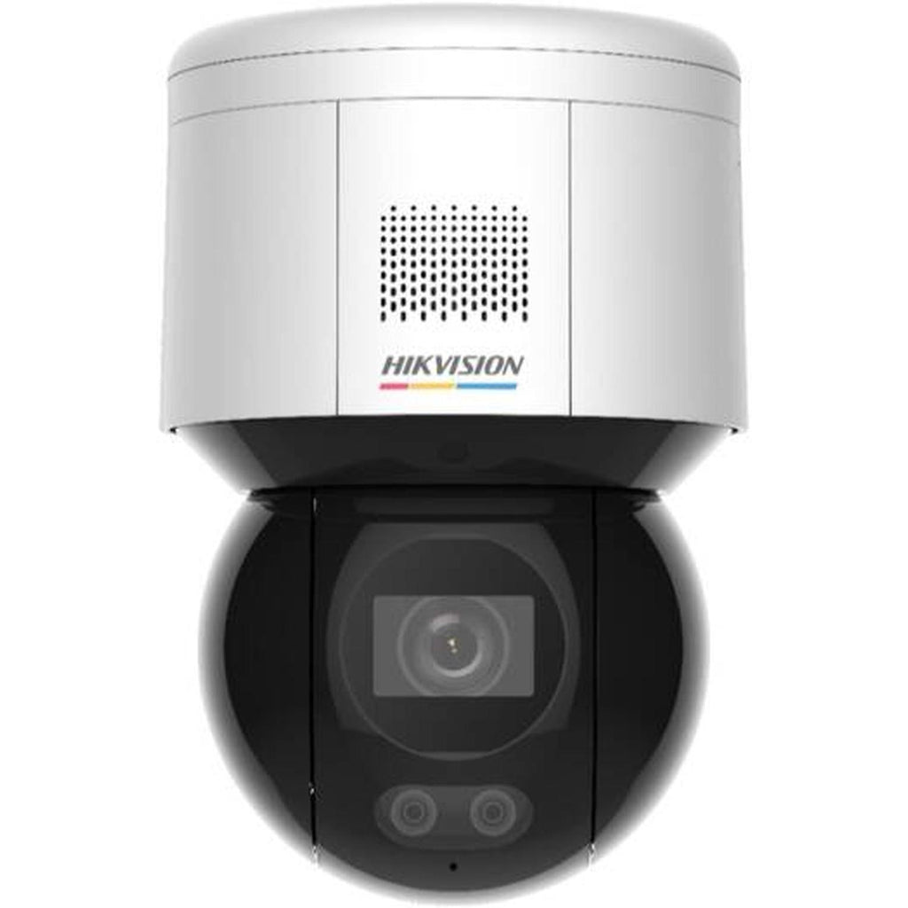 Hikvision 3" 4 MP ColorVu Mini PT Dome Network Camera, 1/1.8" Progressive Scan CMOS Sensor, 4mm Focal Length, F1.0 Aperture, Video Tampering, Motion Detection, White | DS-2DE3A400BW-DE(F1)(T5)
